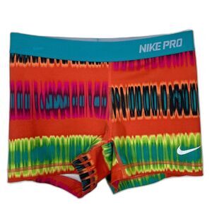 Nike Pro Womens Size M Tie Dye Athletic Biker Shorts Activewear Yoga Workout Gym